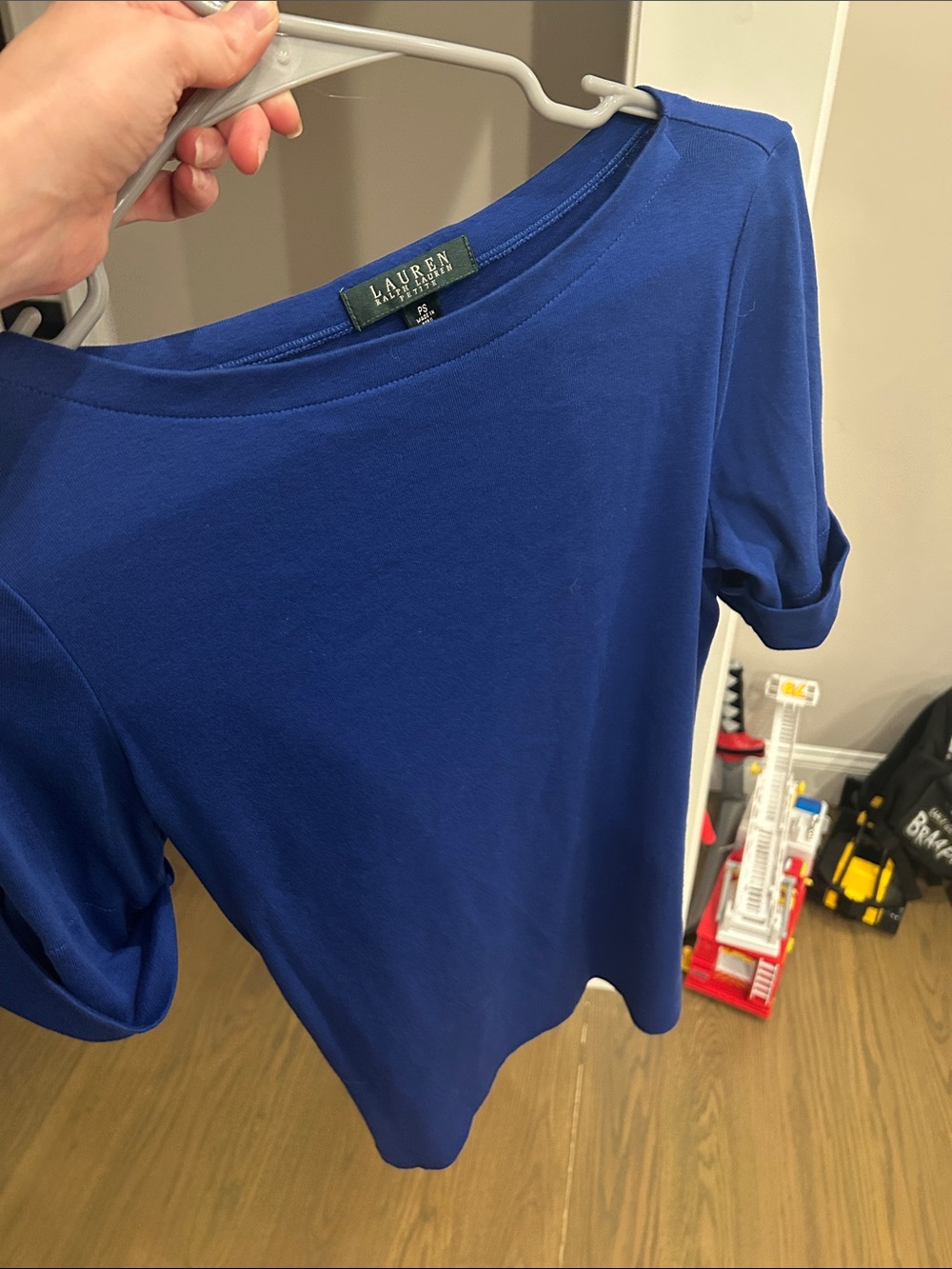 Lauren Ralph Lauren Royal Blue Short Sleeve Boatneck Tee